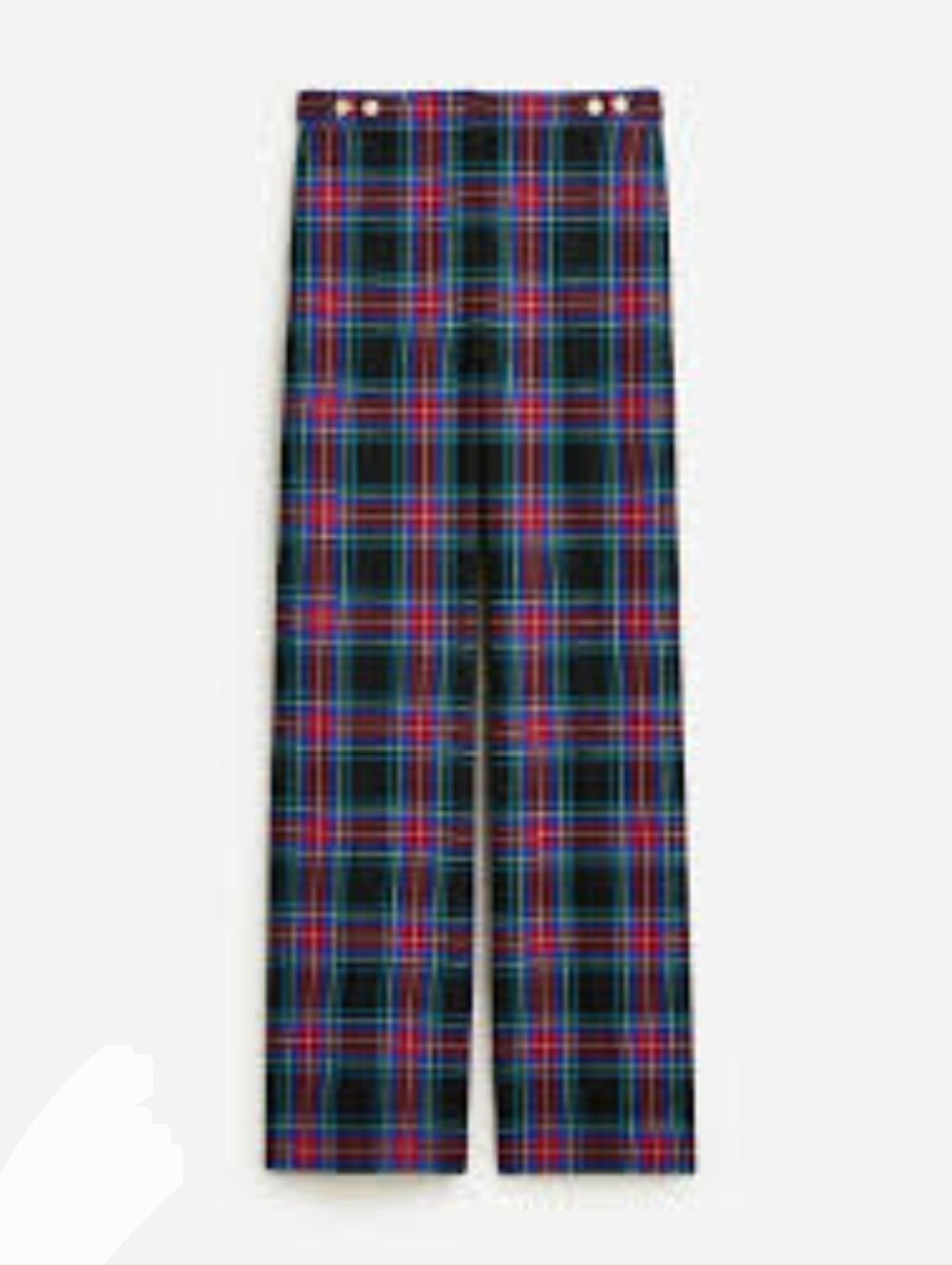 J. Crew Full-length Sydney wide-leg pant in Stewart tartan wool blend Sz 10